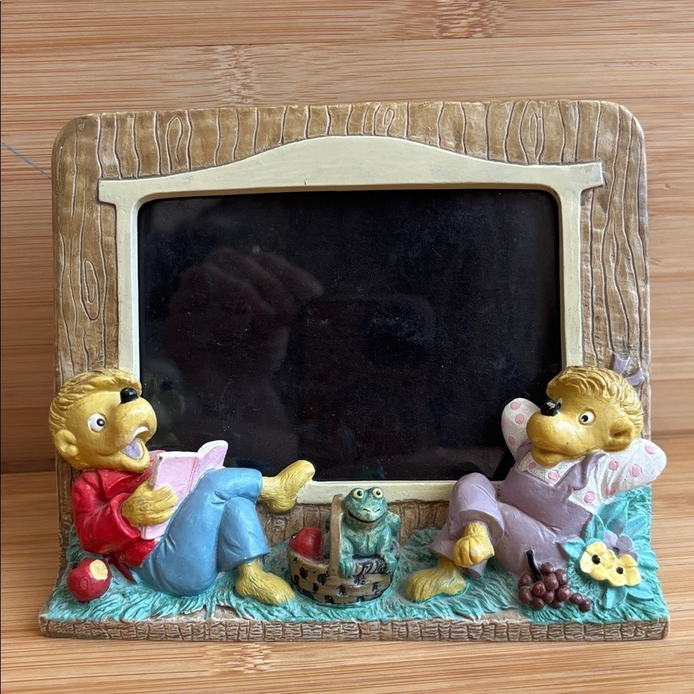 Vintage 1991 Princess House Berenstain Bears 3D Picture Frame 3.5” x 5” Photo